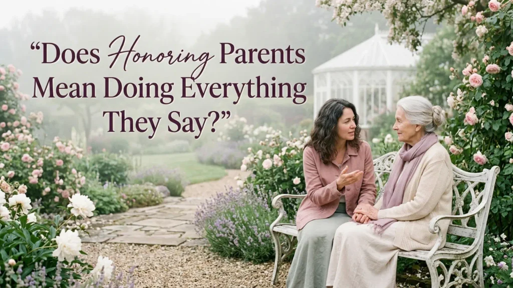 Does Honoring Parents Mean Doing Everything They Say?