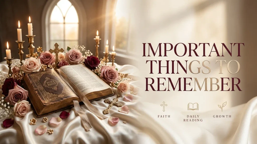 Important Things to Remember